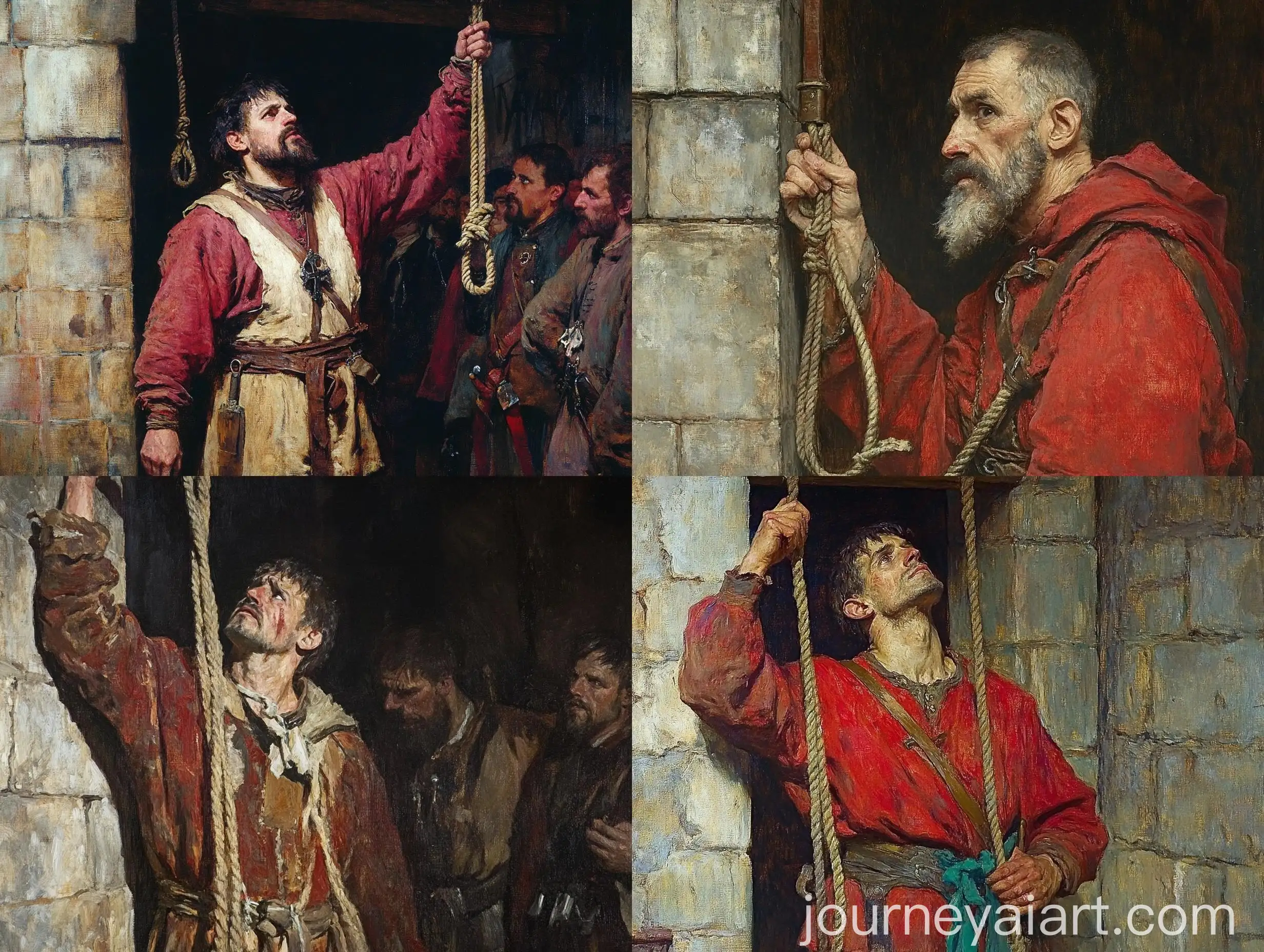Medieval-Man-Adjusting-Hangmans-Noose-Like-a-Tie