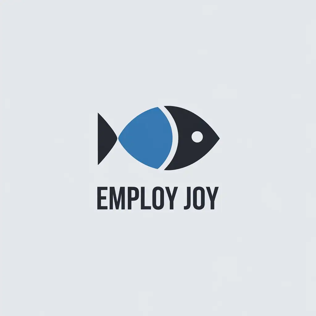 LOGO Design for Employ Joy Christian Fish Symbol with Educational Minimalism