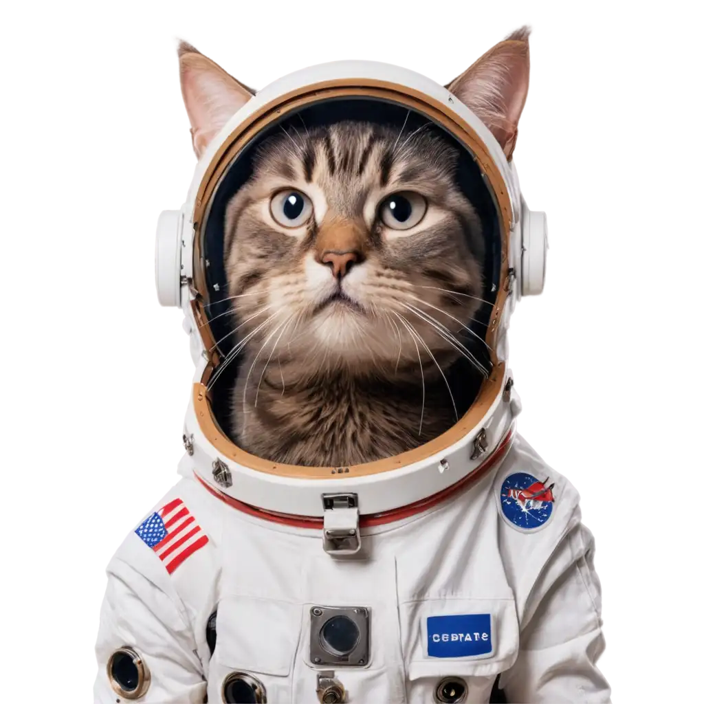 Gato-Astronautal-PNG-Image-Explore-the-Cosmic-Adventures-of-a-Feline-Explorer