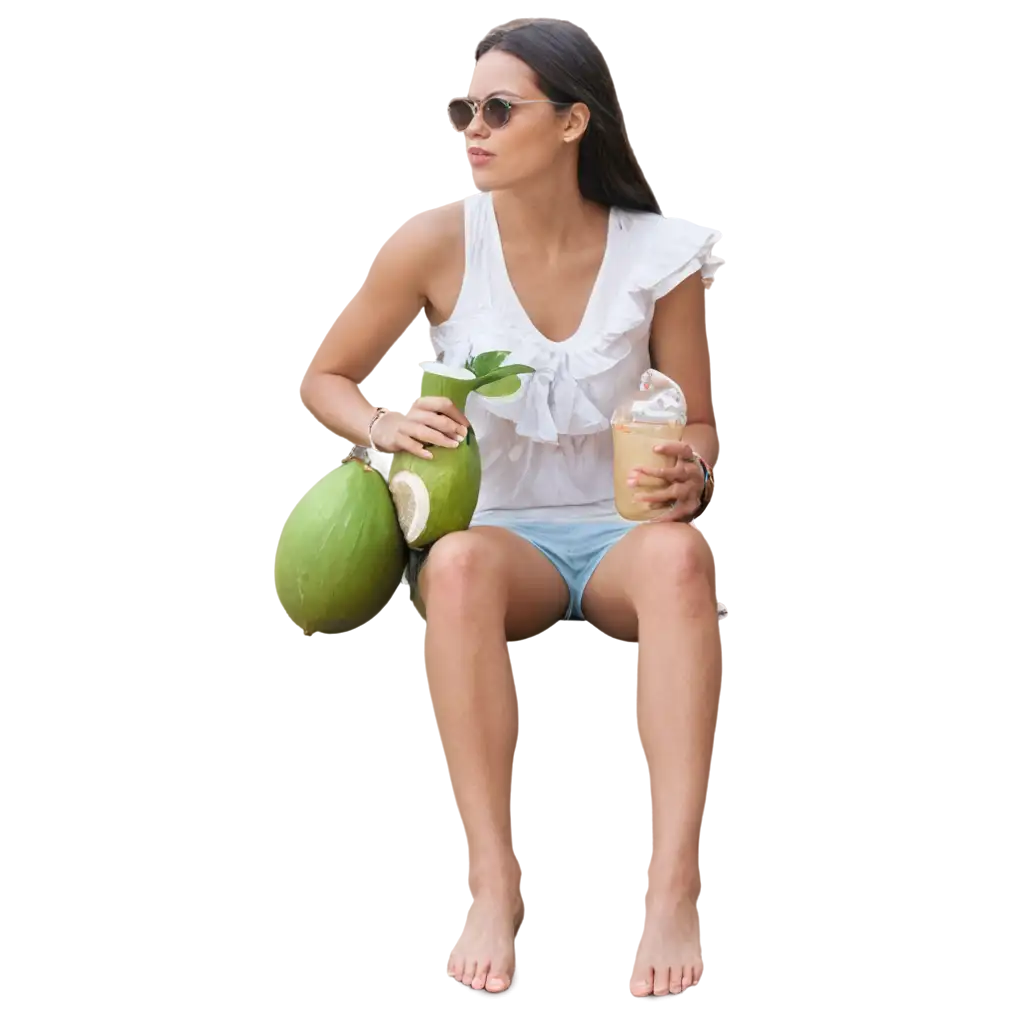 PNG-Image-of-Person-Sitting-and-Drinking-Coconut-Water-High-Quality-and-Refreshing