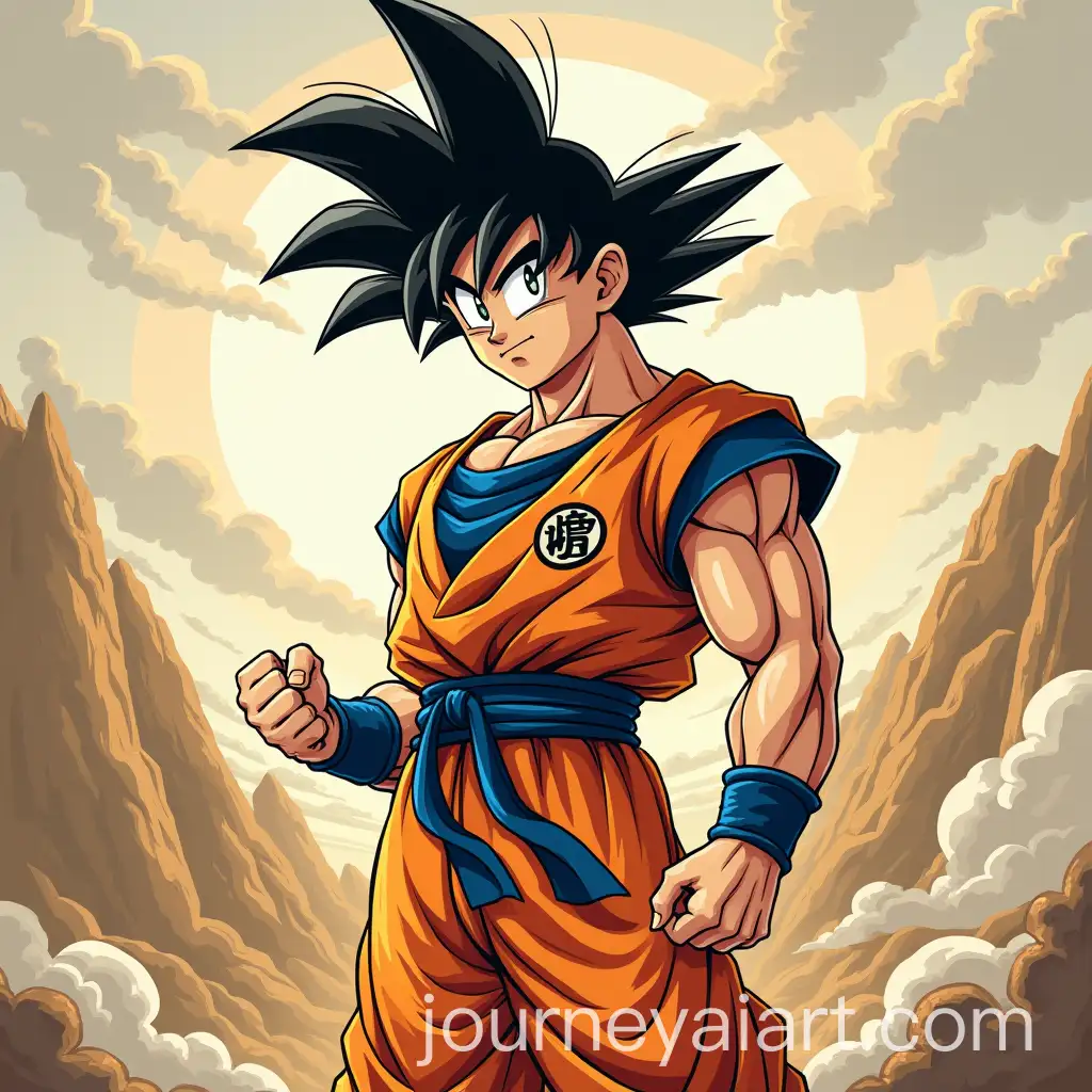 AI-Image-ExpansionGoku-in-Dynamic-Action-Pose-with-Energetic-Background