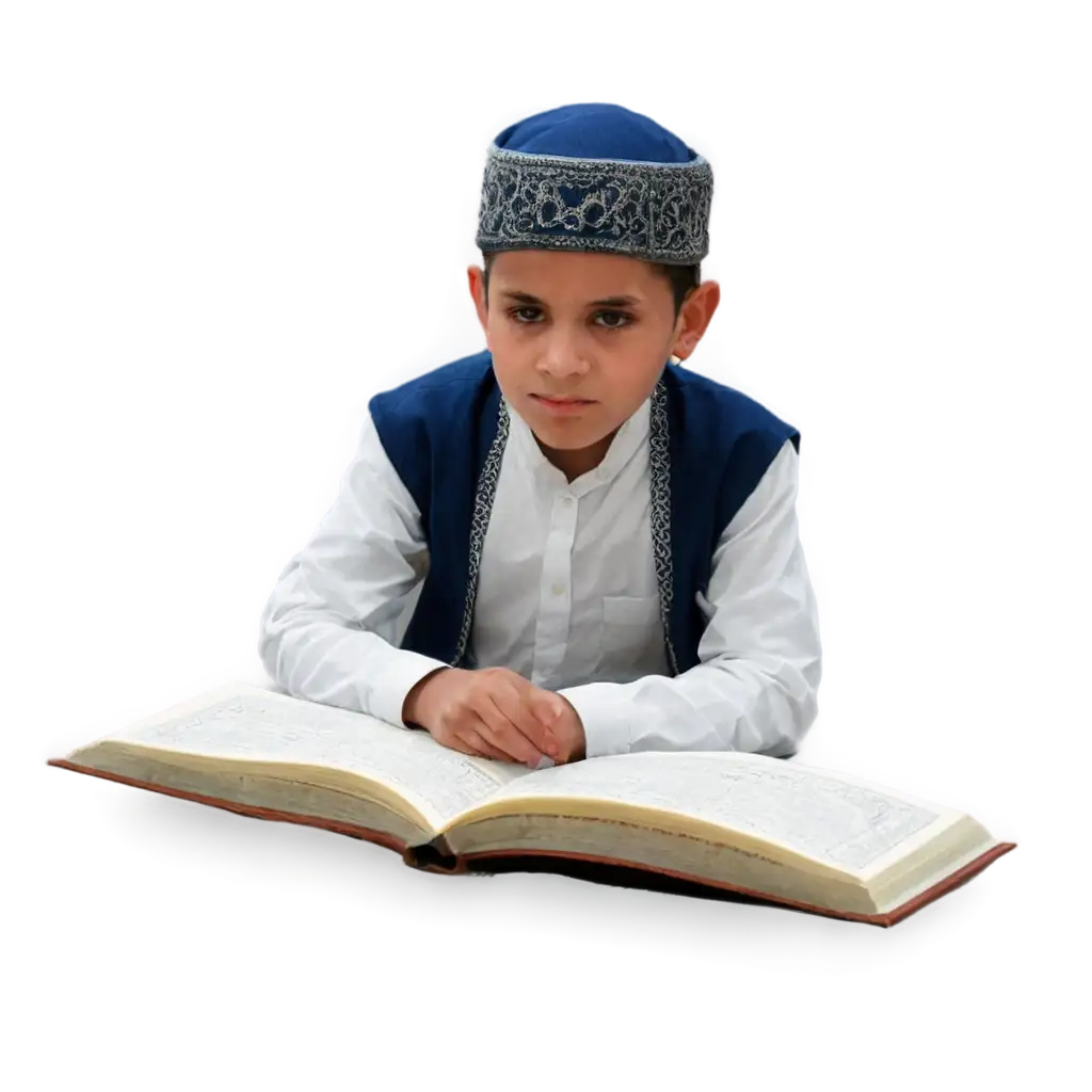 Child-Reciting-the-Holy-Quran-High-Quality-PNG-Image-for-Religious-and-Educational-Use