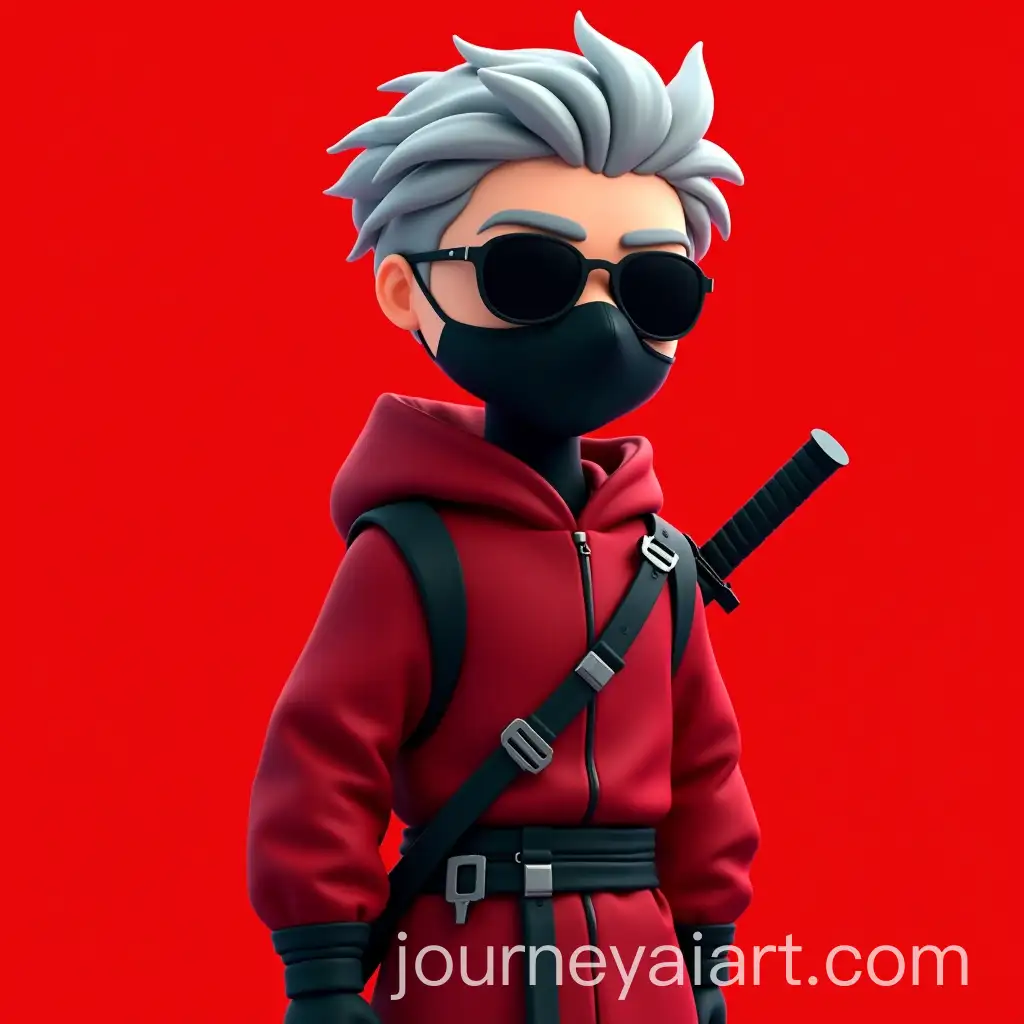 Stylized-Young-Ninja-Character-with-Red-Jacket-and-Sunglasses