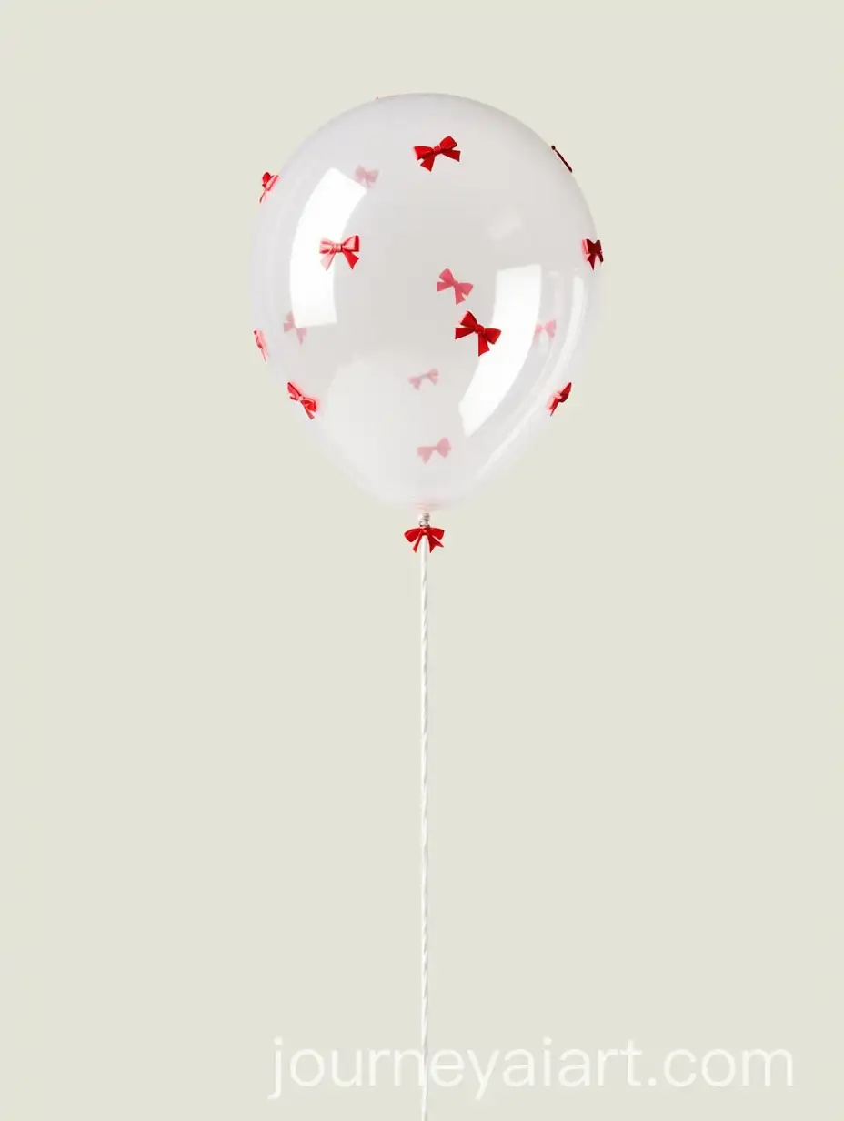 Transparent-Inflatable-Balloon-with-Red-Bows-on-Neutral-Background