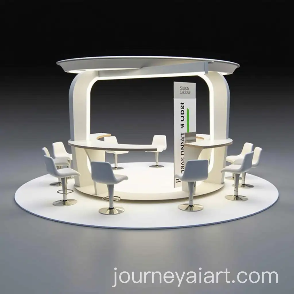 Futuristic-Circle-Base-Booth-Design-for-Hamat-Holding