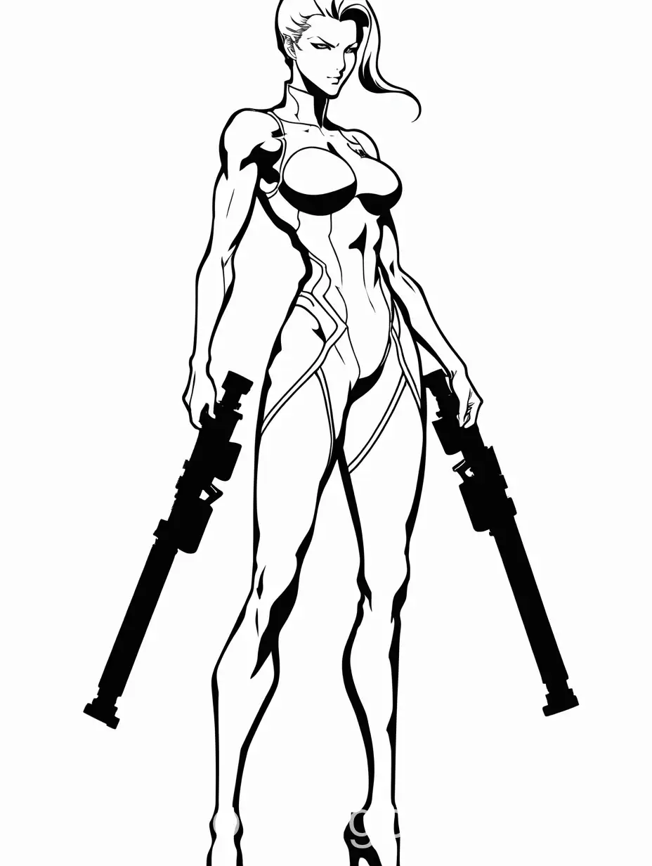 Metal-Gear-Solids-Psycho-Mantis-in-Dress-and-Heels-Coloring-Page