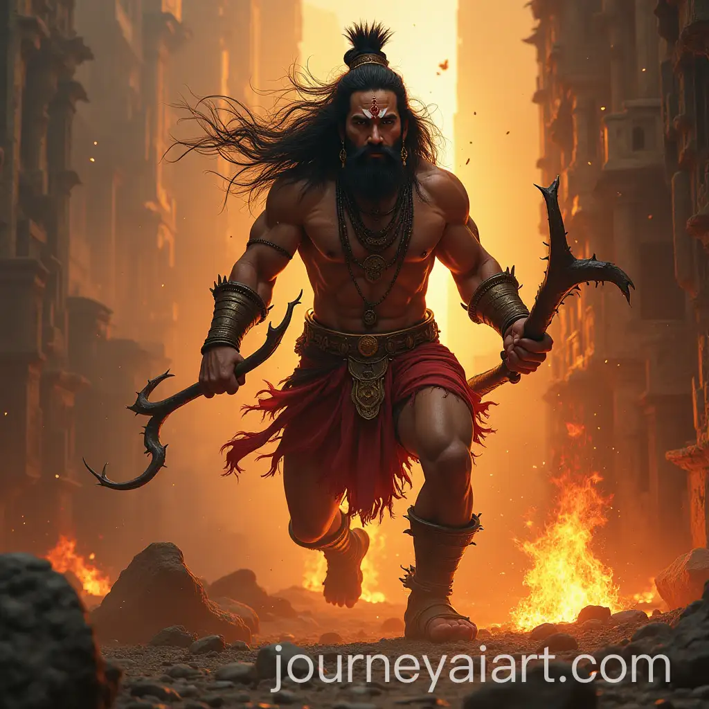 Fearsome-Hanuman-Depicted-in-Mythical-Danger