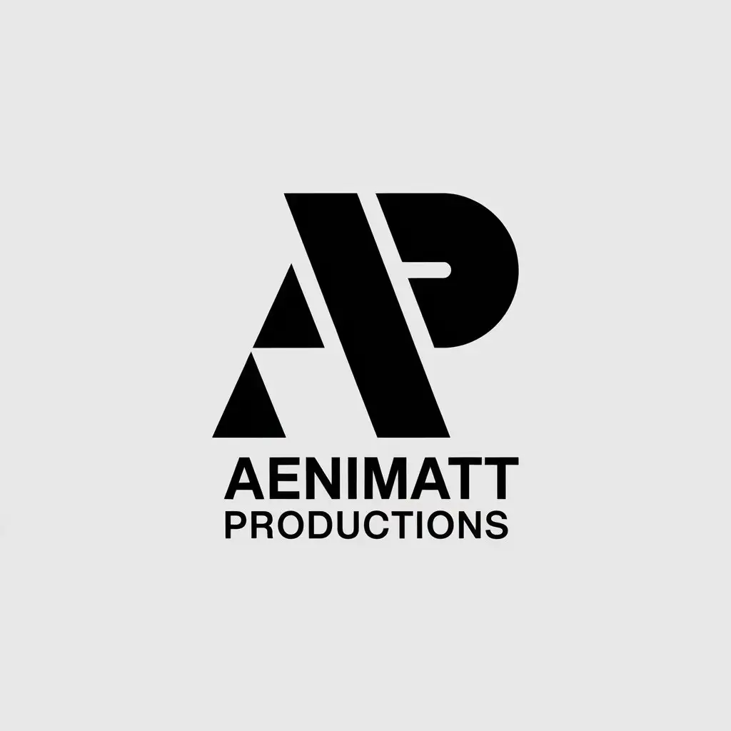 LOGO Design for AENIMATT PRODUCTIONS Vector Design with Letters A and P for the Entertainment Industry