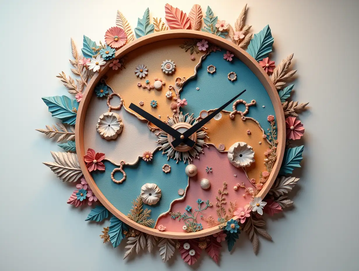 Create a wall clock in Surreal abstract decoration