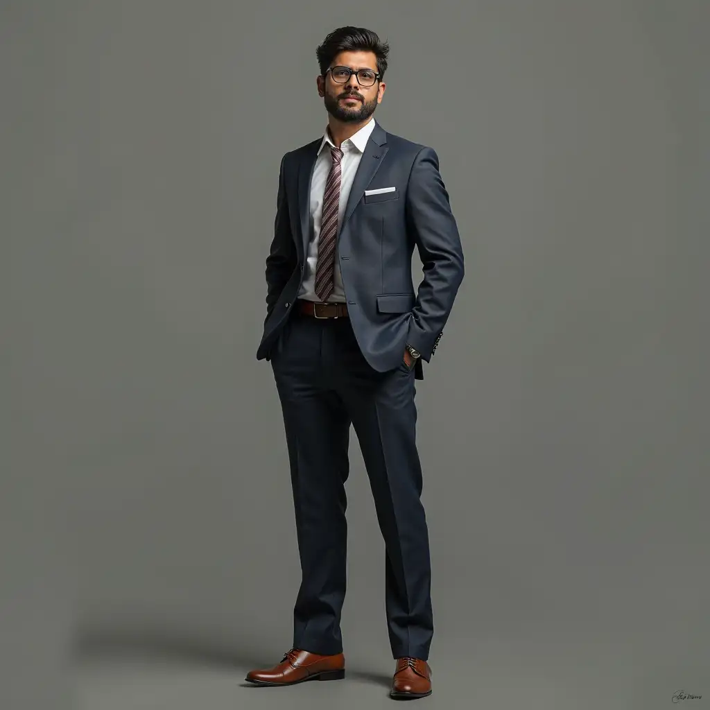 make a bangladeshi man realistic image wearing professional outfit