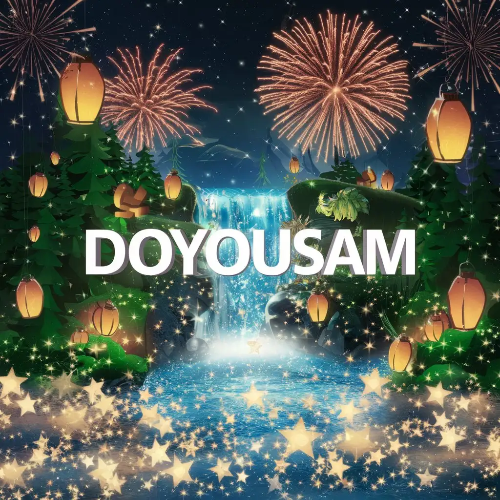 3D-Text-DOYOUSAM-in-Bright-New-Years-Nature-with-Special-Effects