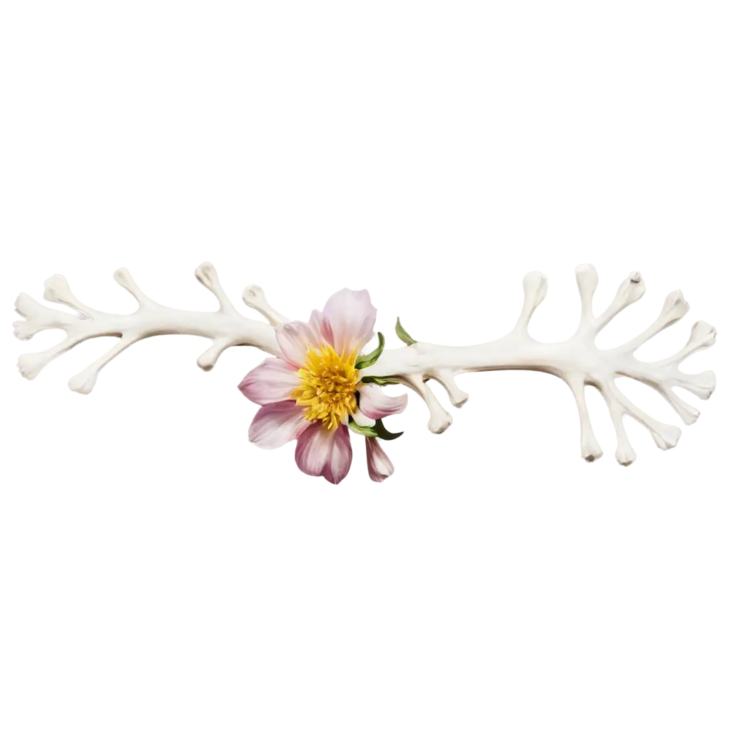 A-Stunning-Visualization-of-Rib-Bones-and-Flowers-in-PNG-Format-for-HighQuality-Image-Use