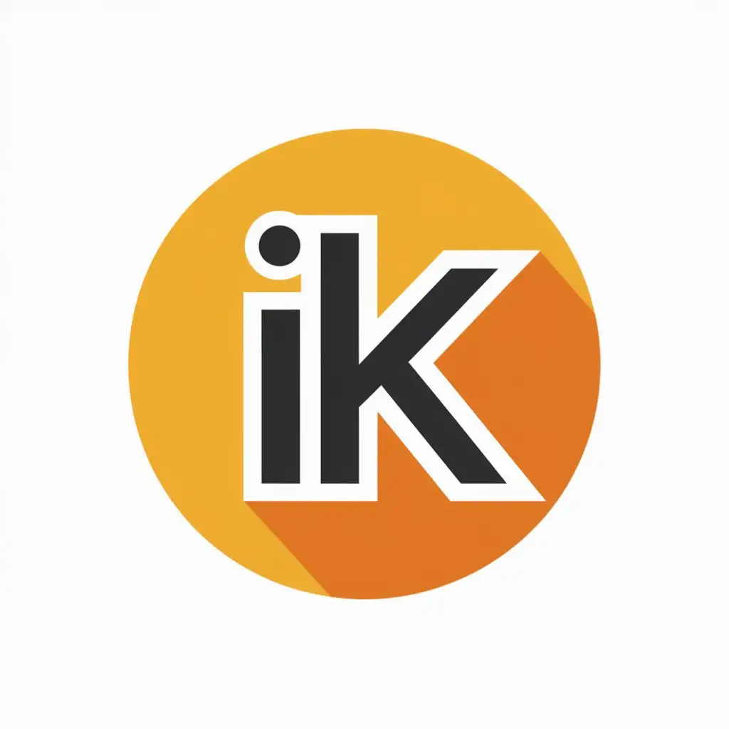 LOGO-Design-for-IK-YellowOrange-Circle-with-Modern-Technology-Theme