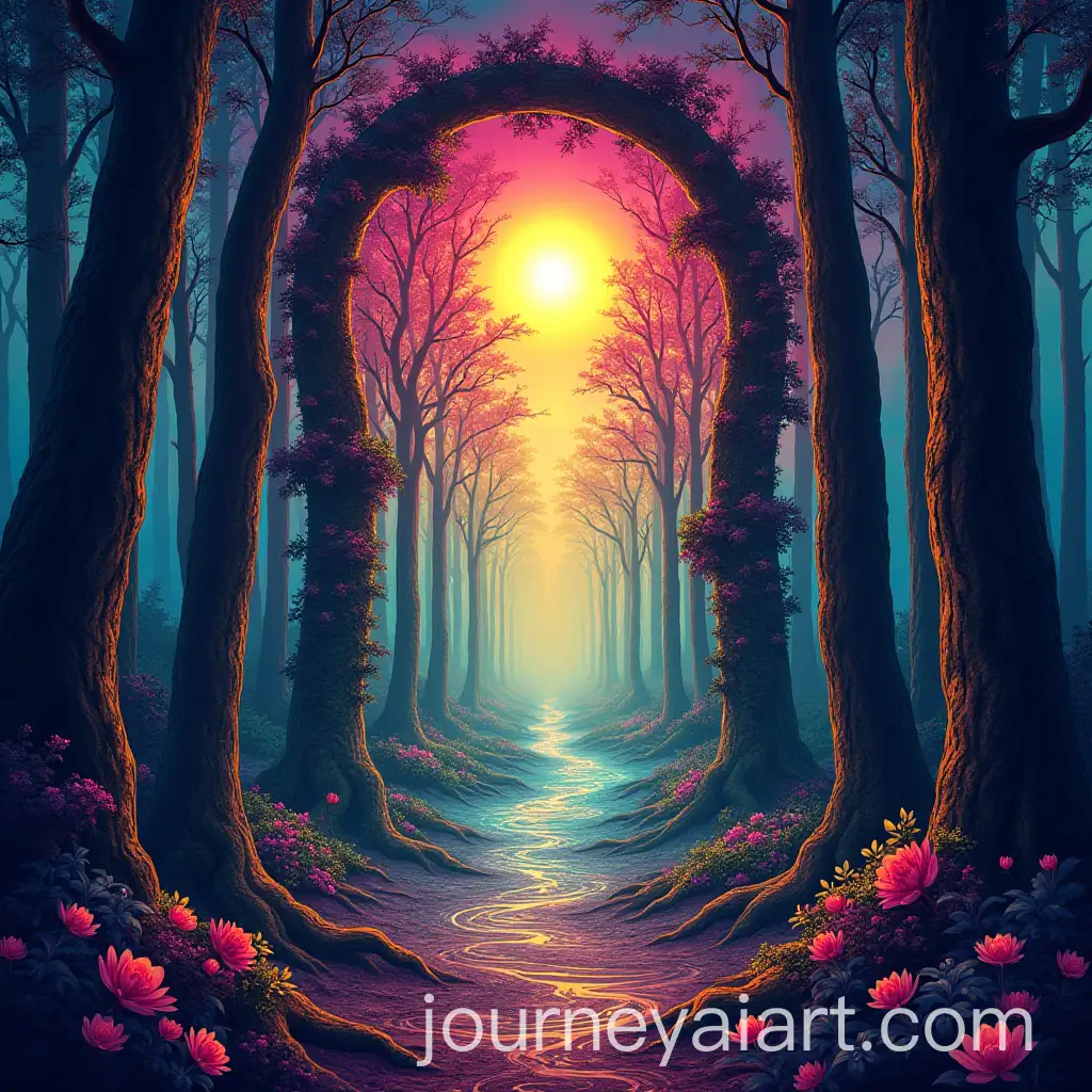 Psychedelic-Portal-in-the-Forest