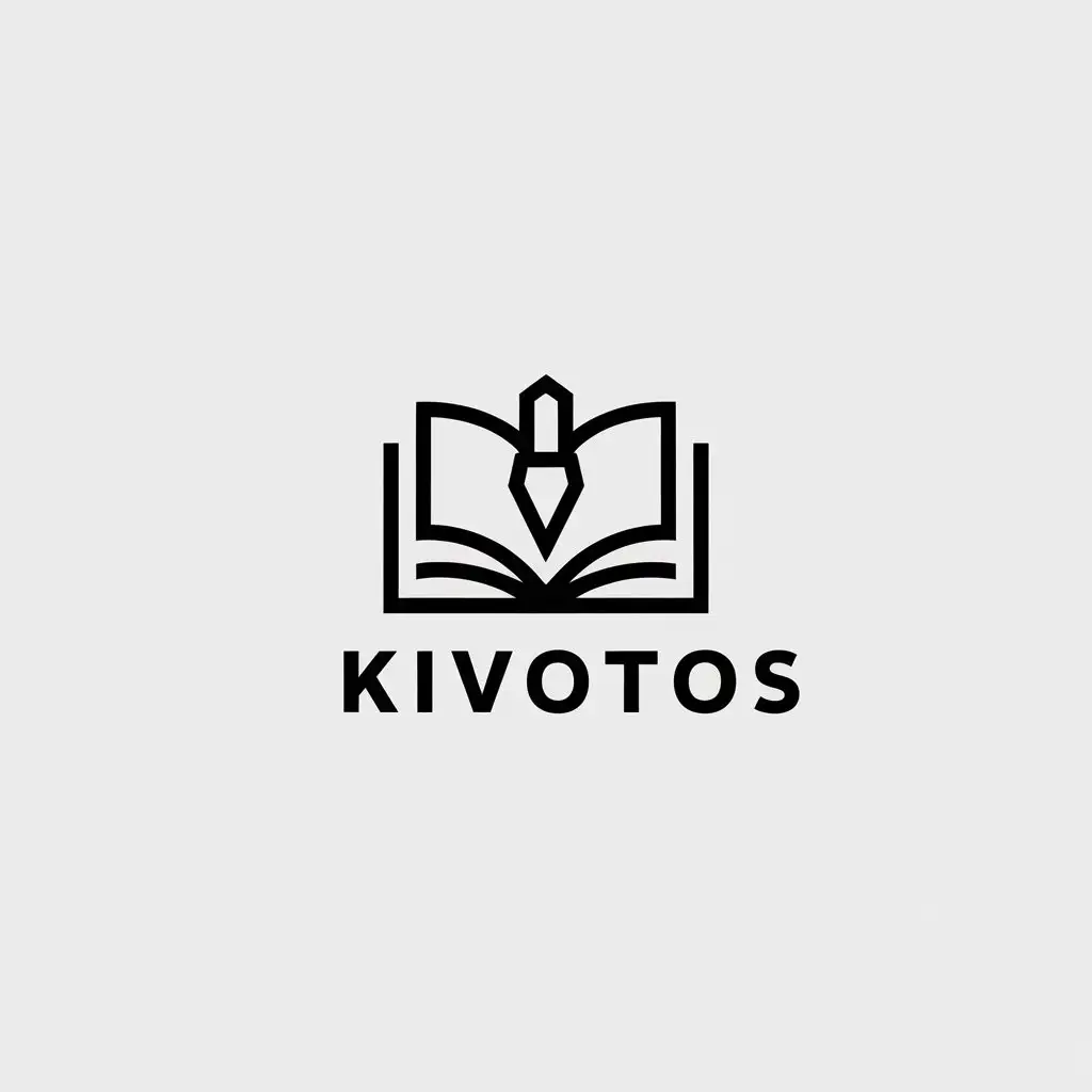 LOGO-Design-For-Kivotos-Minimalistic-Book-and-Pen-Symbol-for-Entertainment-Industry