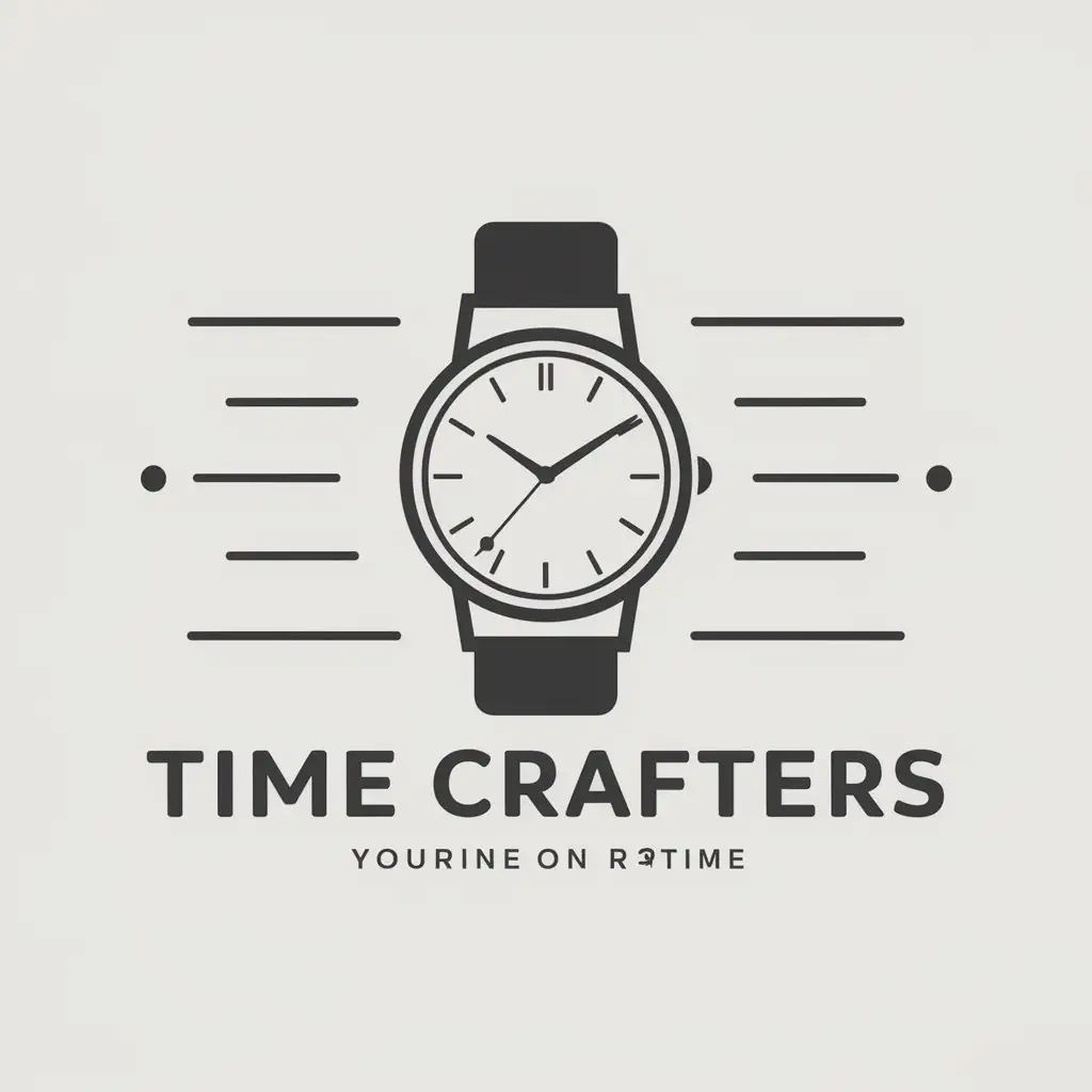 a vector logo design,with the text "time crafters", main symbol:wristwatch,Moderate,be used in Retail industry,clear background