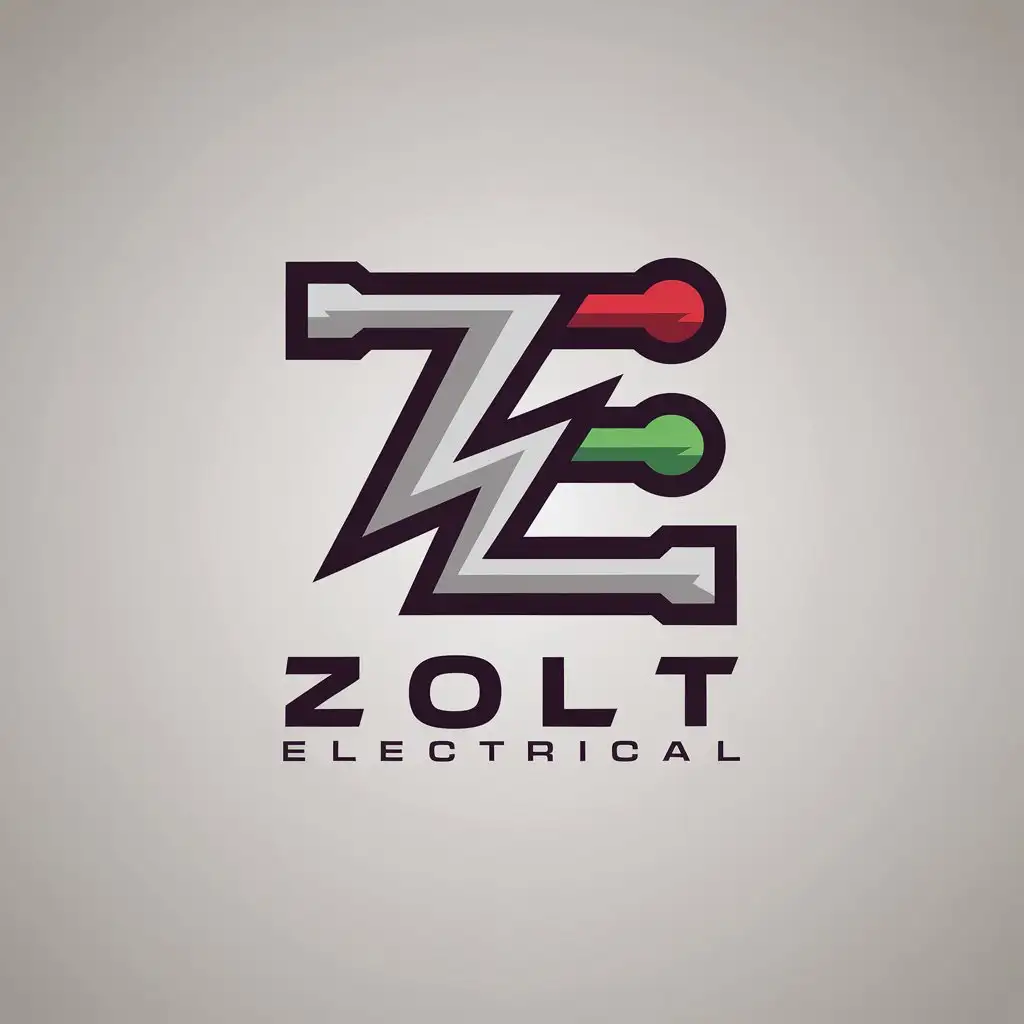 LOGO Design for Zolt Electrical Modern Vector Style with ZE Symbol on Clear Background