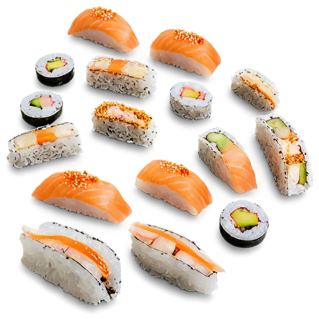 A wonderful dish of sushis