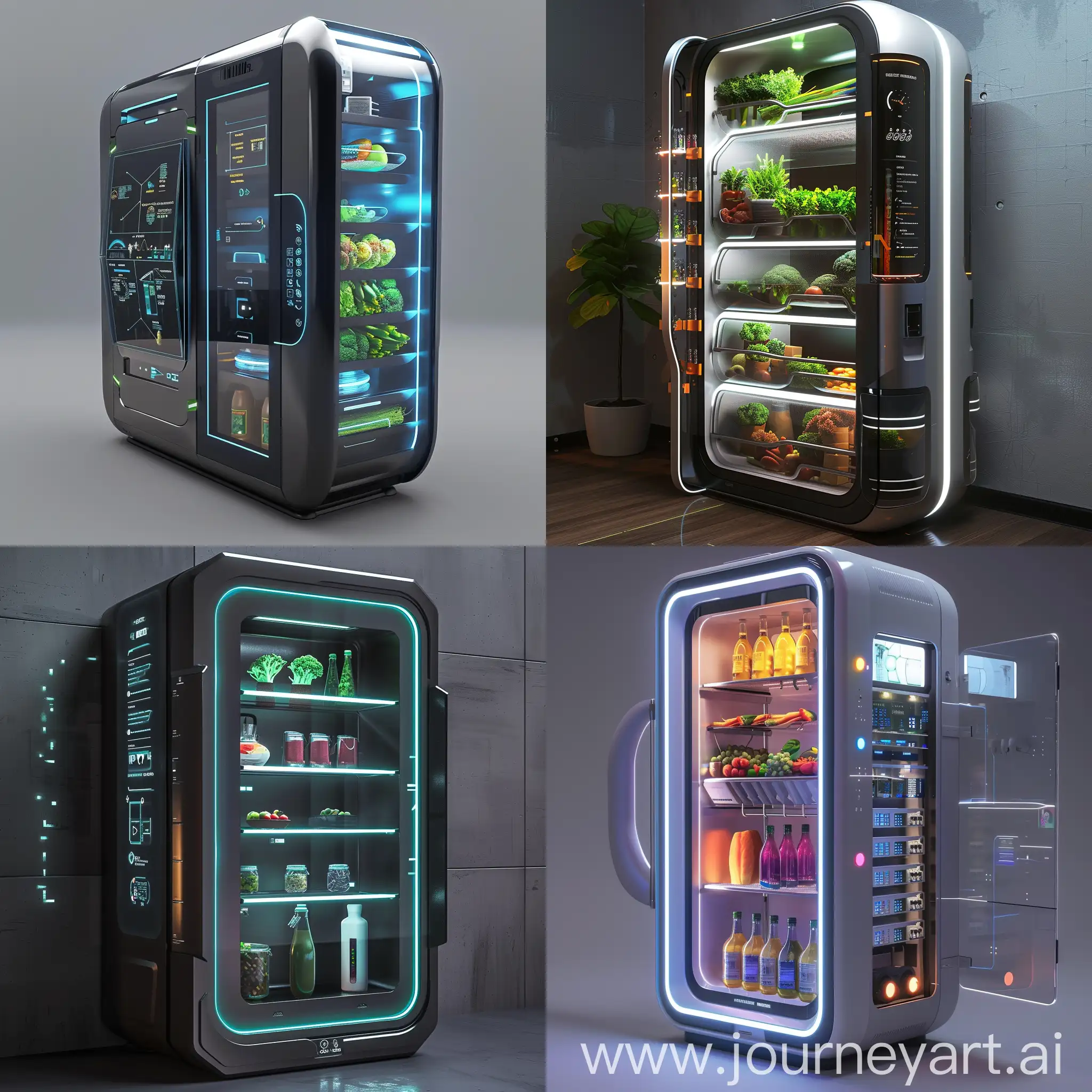 Speculative-SciFi-Fridge-with-Advanced-Science-and-Technology-Features