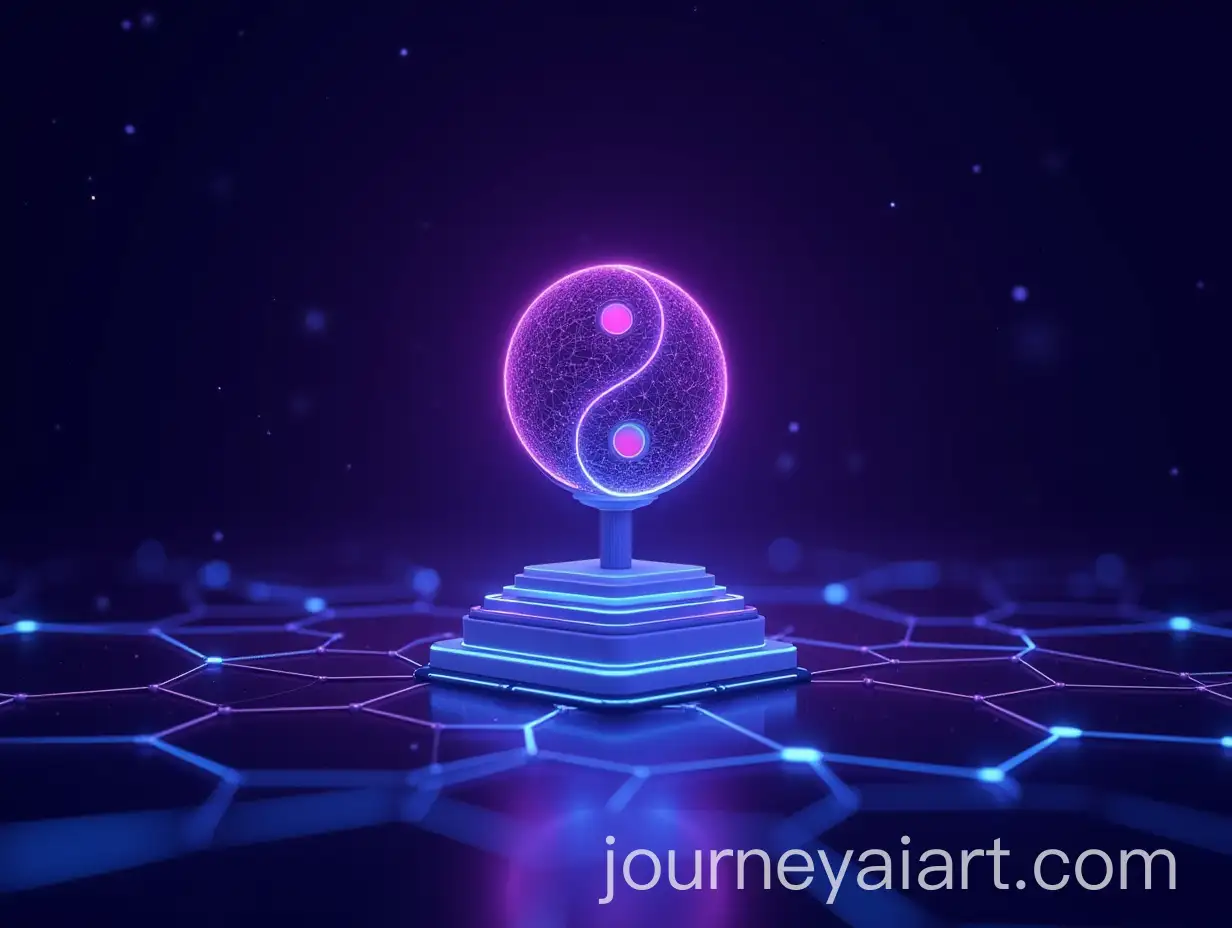 Glowing-Yin-Yang-Symbol-in-a-Futuristic-Digital-World