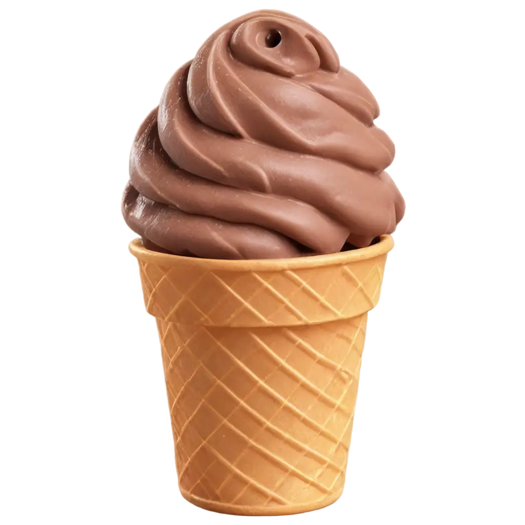 Realistic-Chocolate-Ice-Cream-in-Cone-PNG-Image-for-HighQuality-Visuals