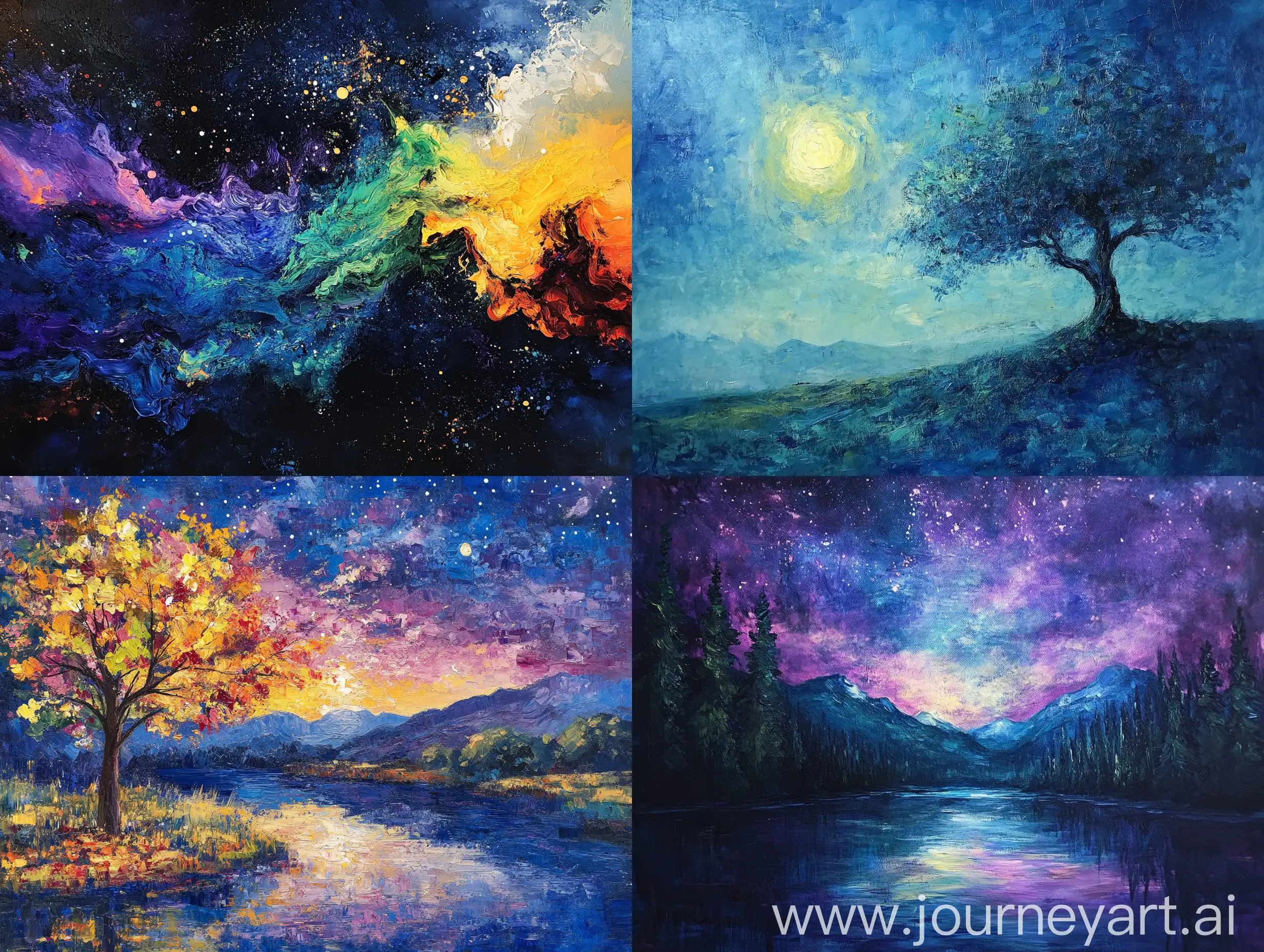 Solemn-Impressionist-Starry-Sky-Painting