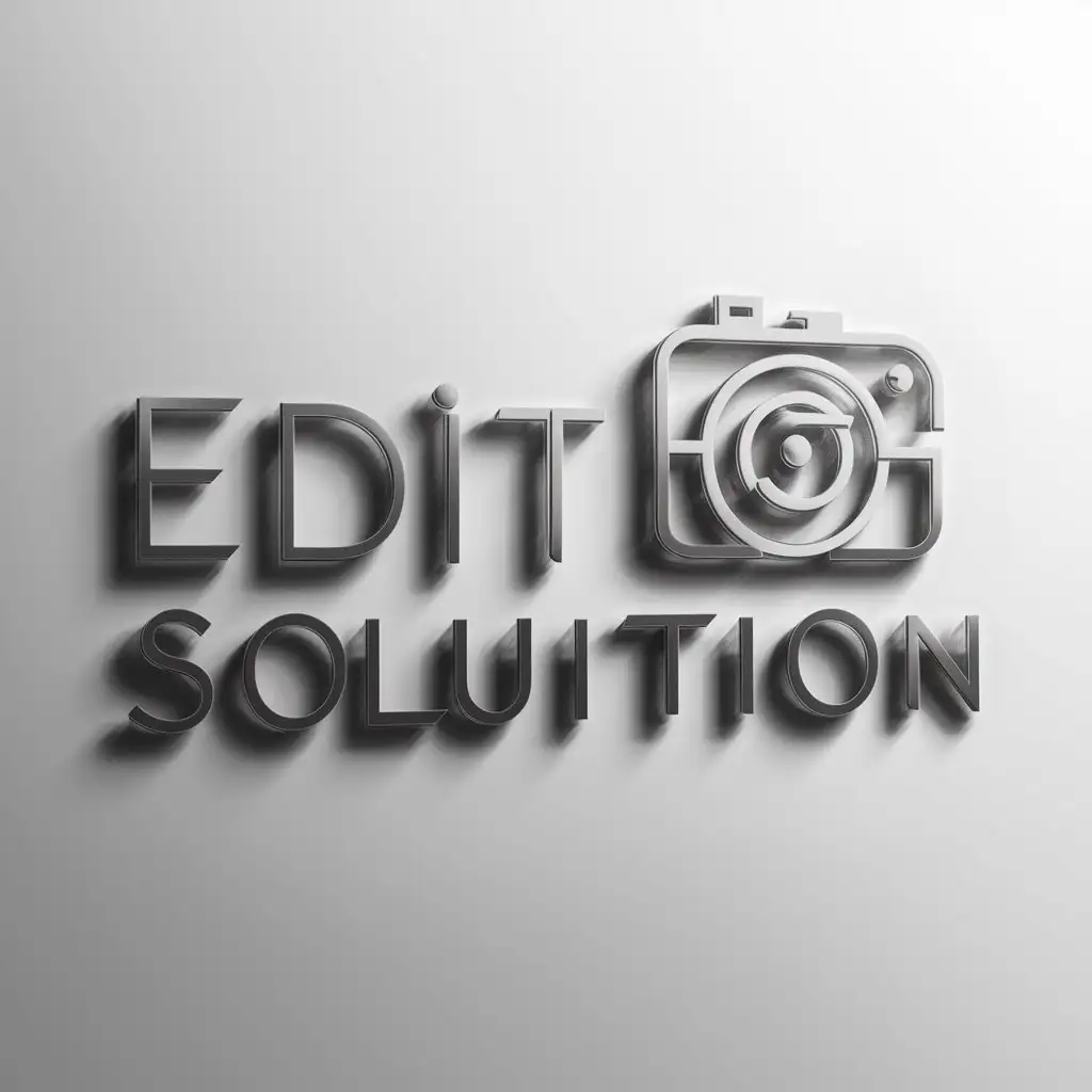 LOGO Design for Edit Solution Modern Camera Computer Symbol with Clean Background