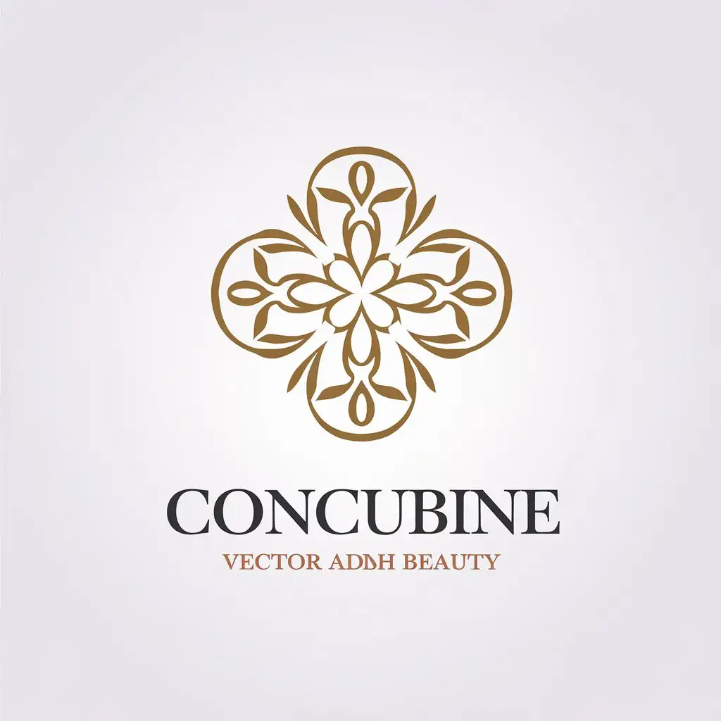 a vector logo design,with the text "concubine", main symbol:vector logo design,with the text 'concubine', main symbol:a vector logo design,with the text 'oxyfee', main symbol:oxyfee, Minimalistic, be used in Beauty industry, clear background,Moderate,be used in Beauty Spa industry,clear background,complex,clear background