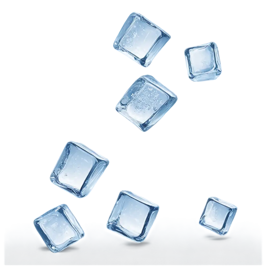 Ice-Cubes-Falling-from-Top-PNG-HighQuality-Transparent-Image-for-Versatile-Use