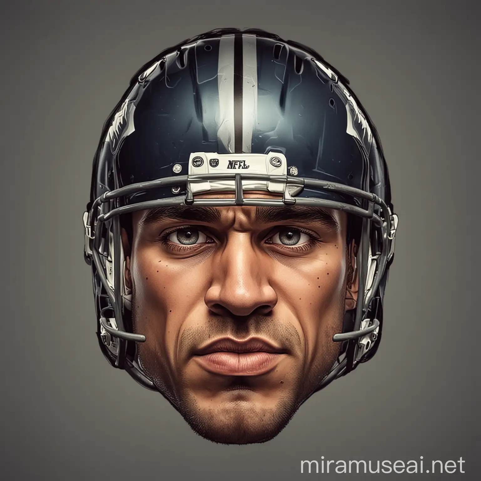 Cartoon Style NFL Player Portrait