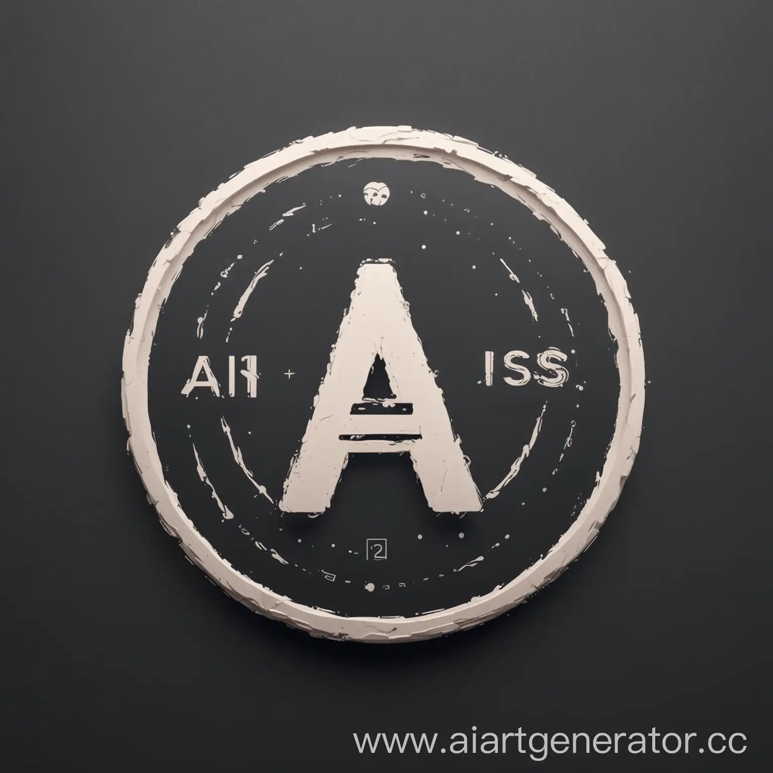 Minimalist-Round-Logo-Design-with-AI-ISS-Inscription