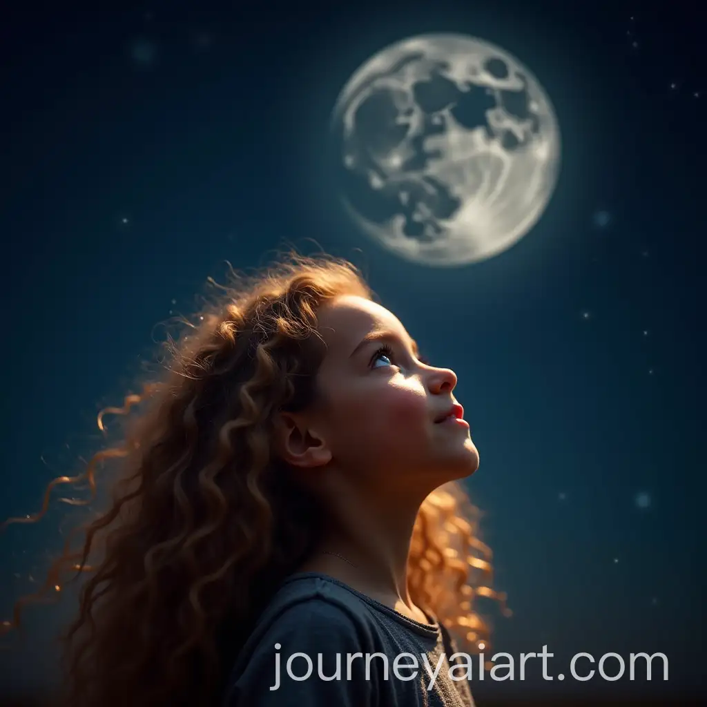 Curious-Girl-with-Golden-Brown-Curly-Hair-Under-Glowing-Moonlight