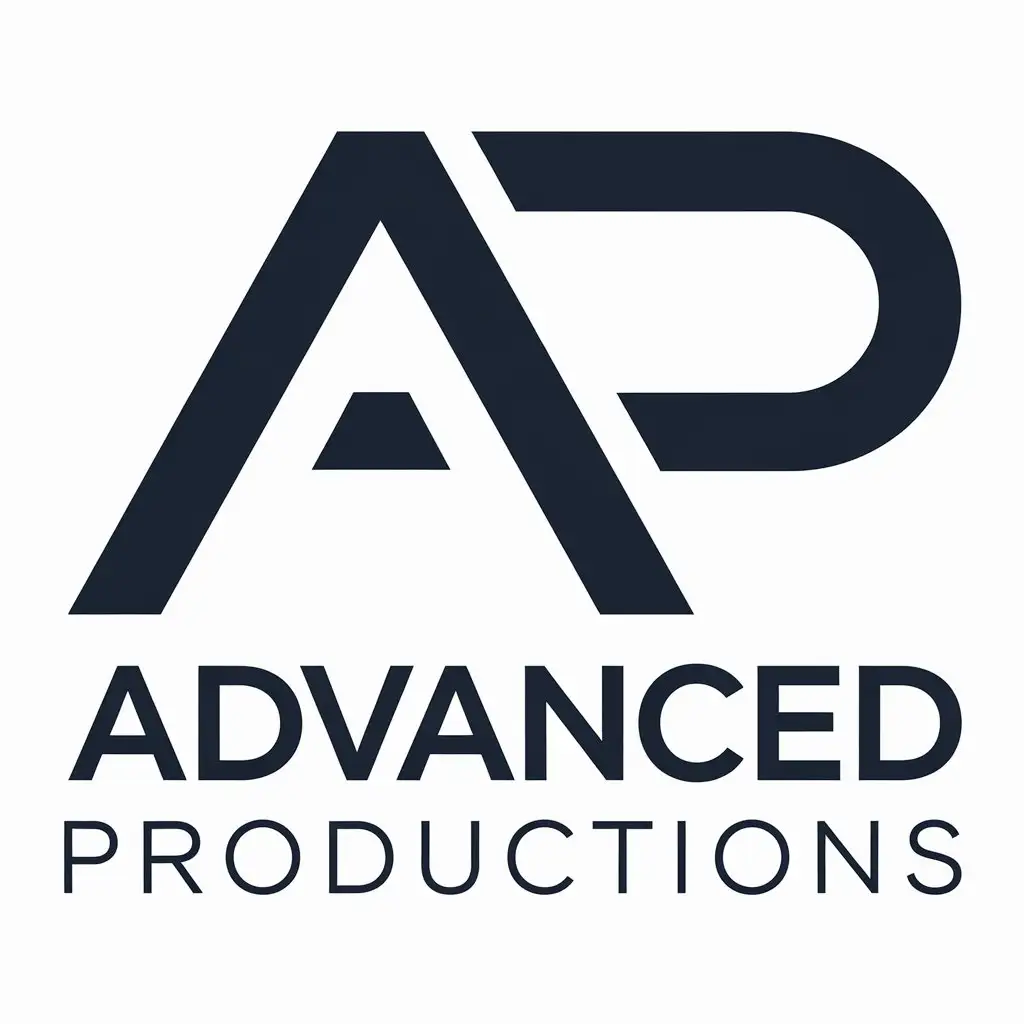 LOGO Design For Advanced Productions AP Letters in Modern Tech Style