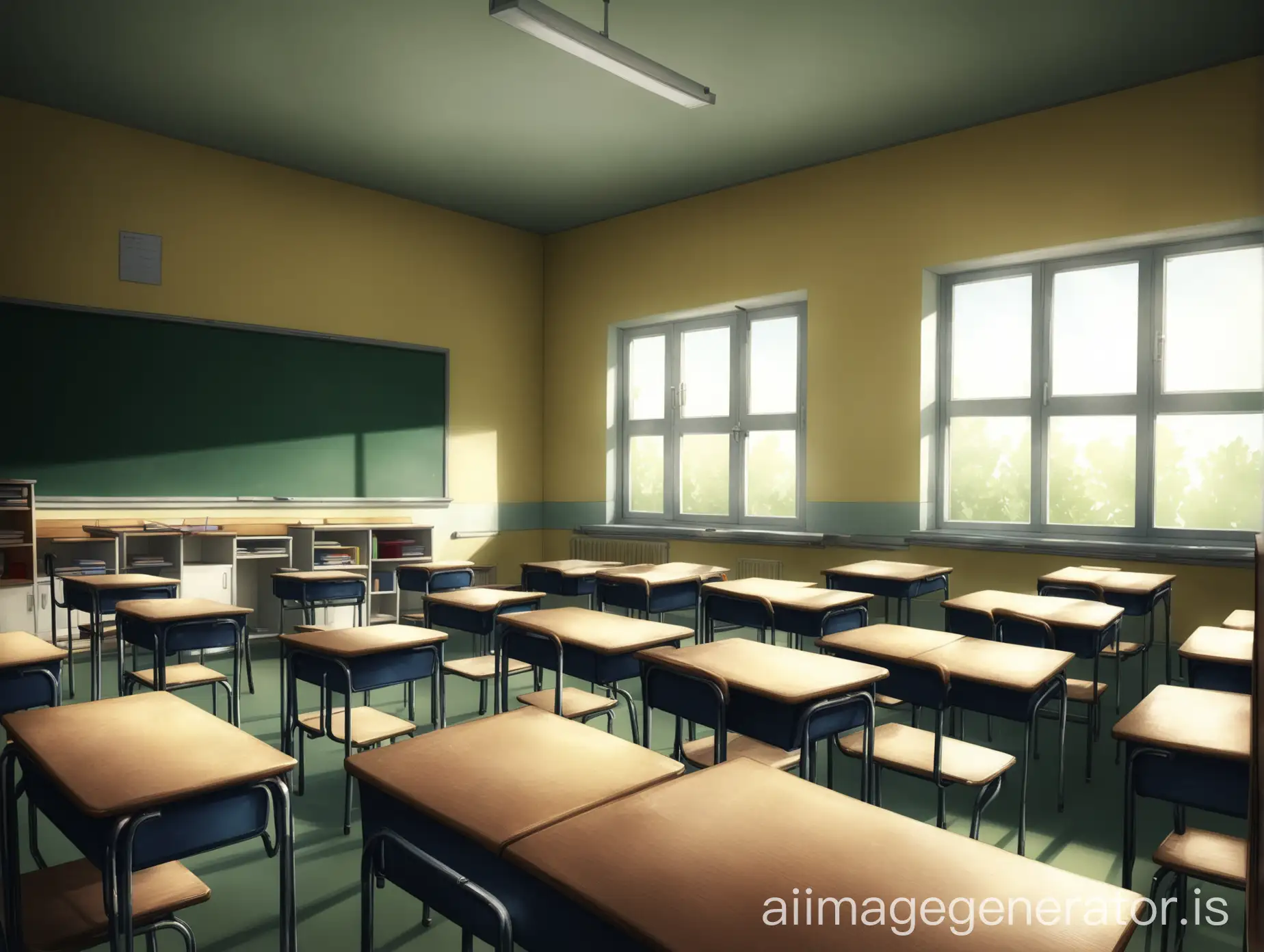 Empty-School-Classroom-Interior-First-Person-Perspective