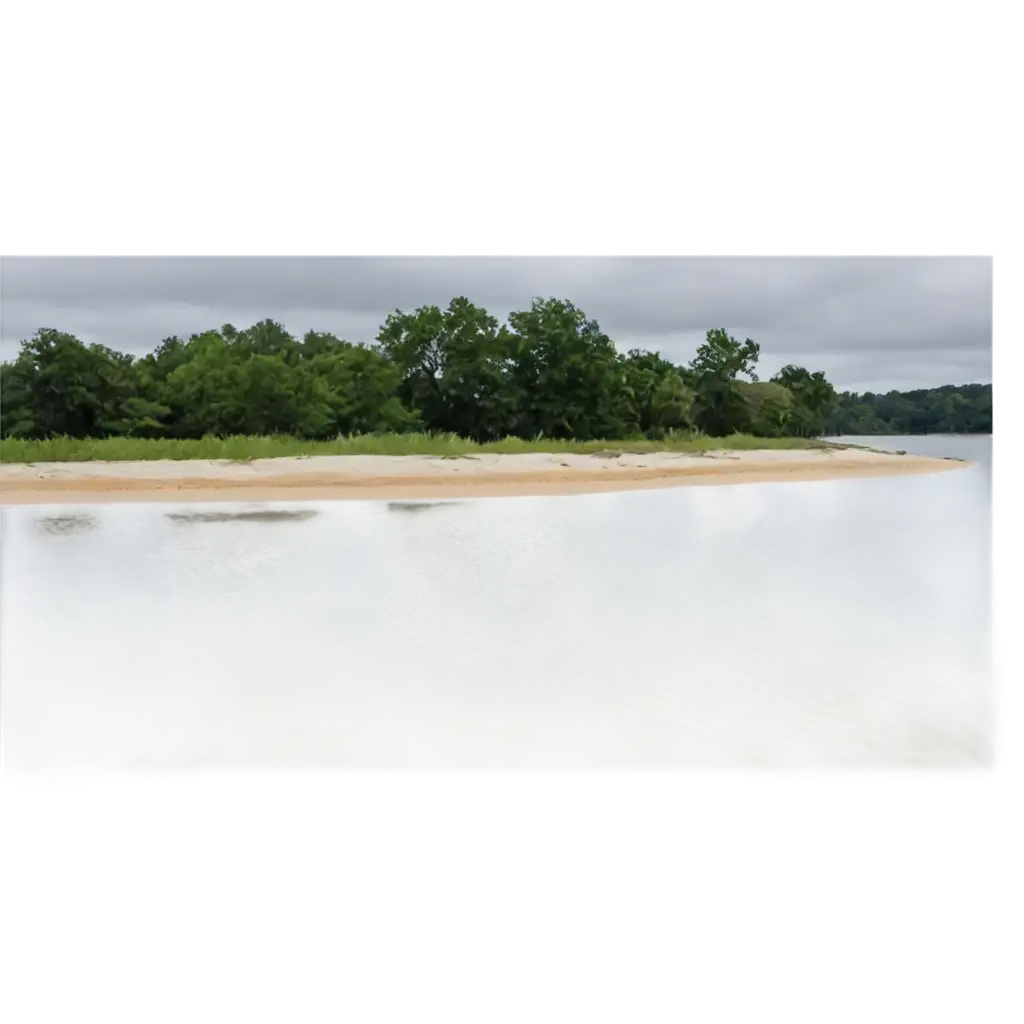 Stunning-PNG-Image-of-a-Serene-Sandbar-Surrounded-by-Water-and-Nature