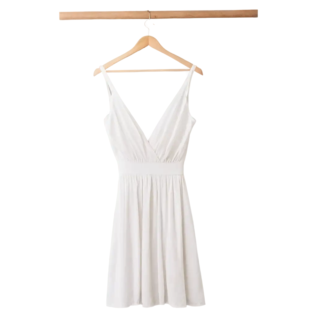 Elegant-Womens-White-Dress-on-Hanger-PNG-Image-for-Summer-Fashion-Apparel