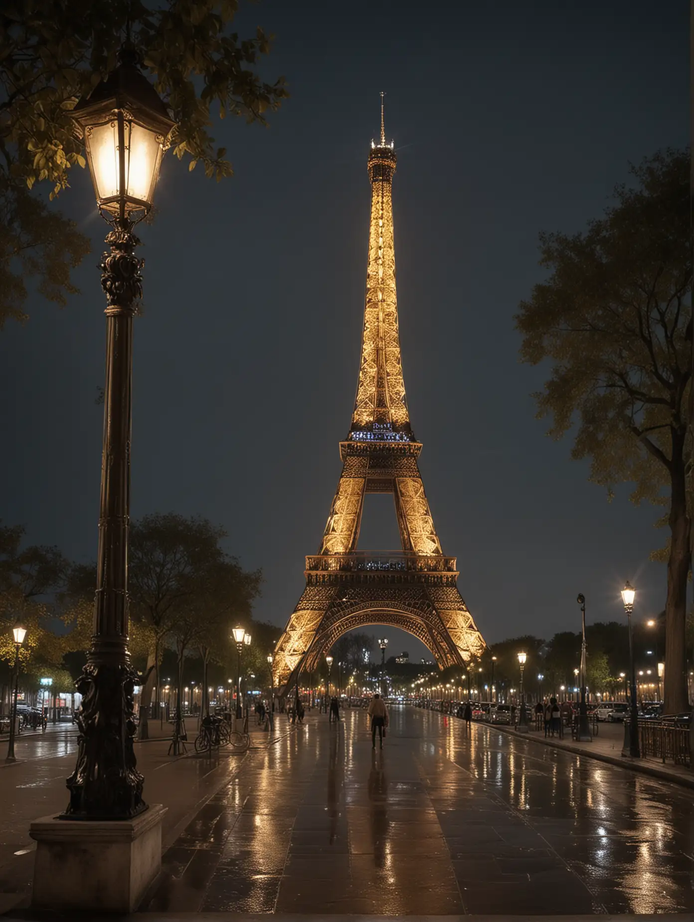 Moonlit-Eiffel-Tower-in-1960s-Paris-Plaza-Scene