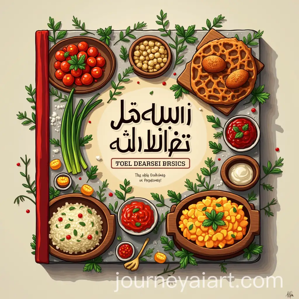 Lebanese-Traditional-Food-Book-Cover-Design-with-Authentic-Cuisine-Elements