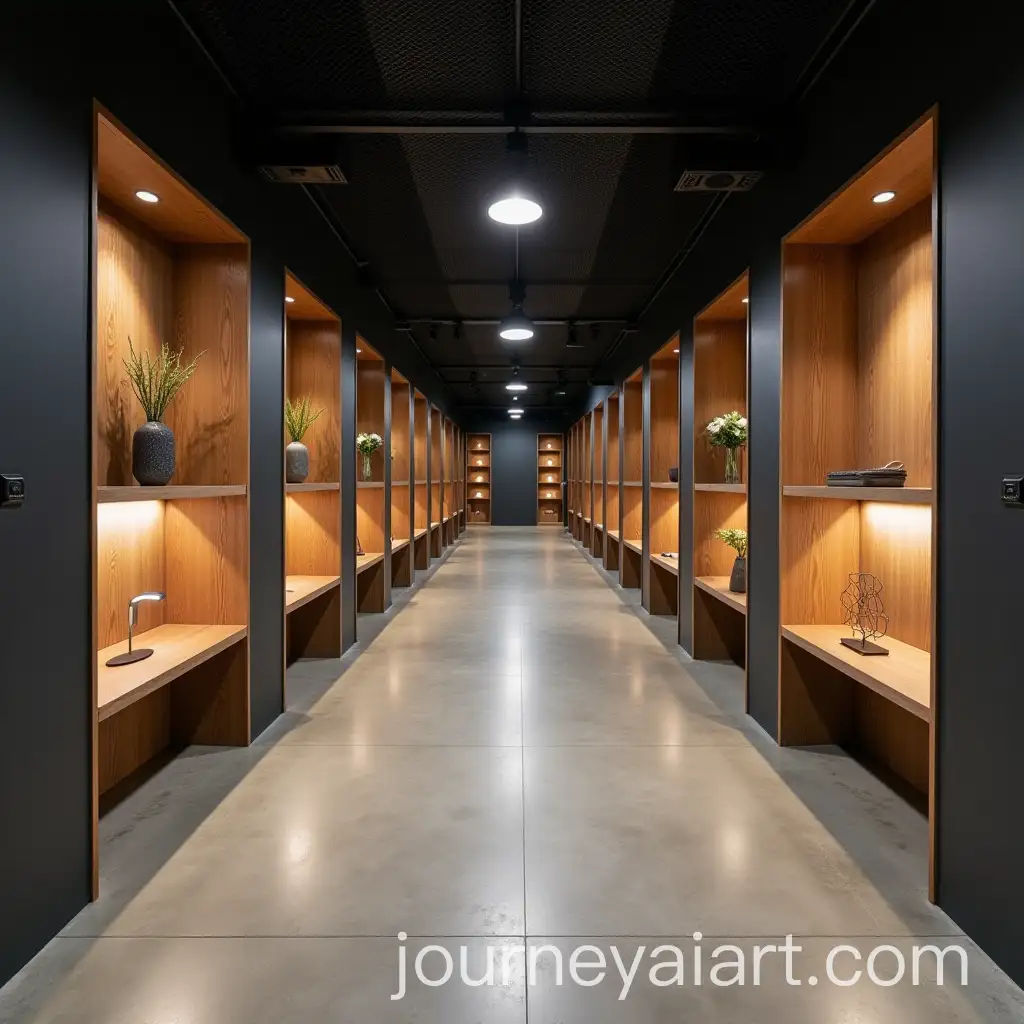 Modern-Lighting-Store-with-Black-Iron-Mesh-and-Smart-Technology-Features