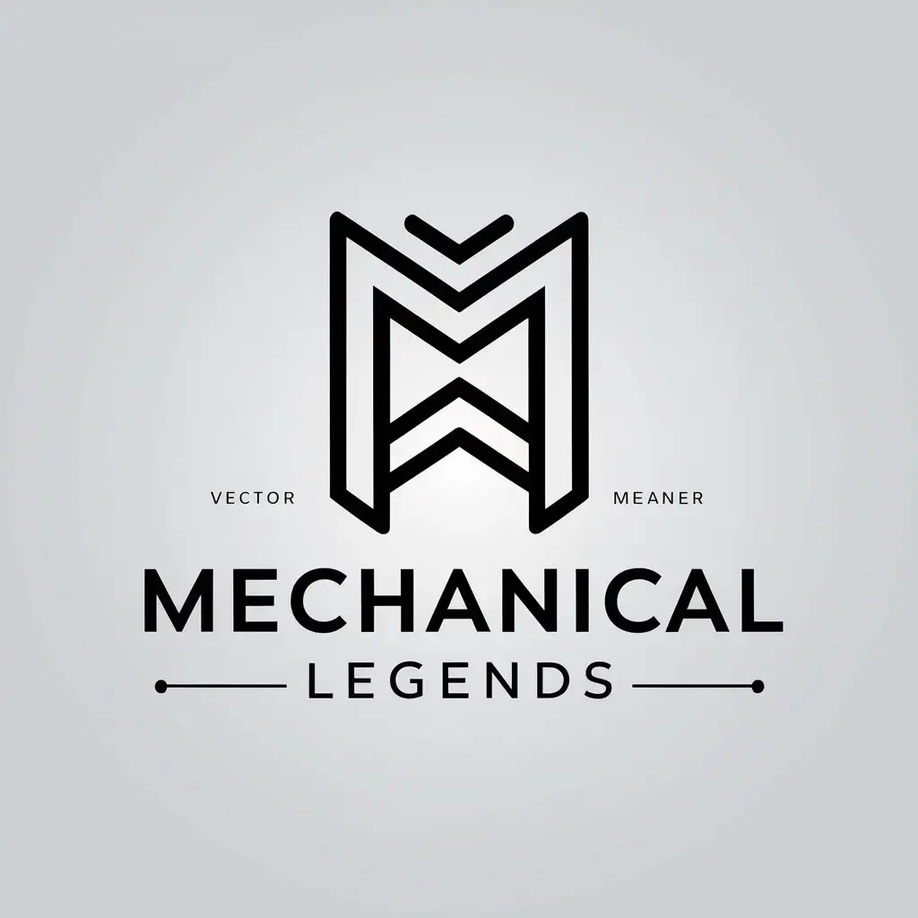 LOGO Design For Mechanical Legends Keyboard Symbol in Vector Style