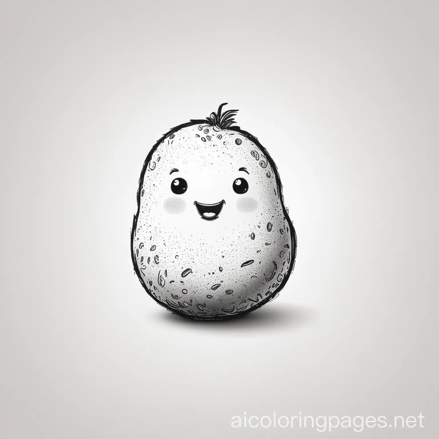 Simple-Baby-Potato-Coloring-Page-on-White-Background