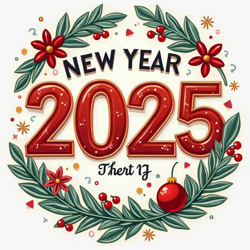 New year  2025 name png