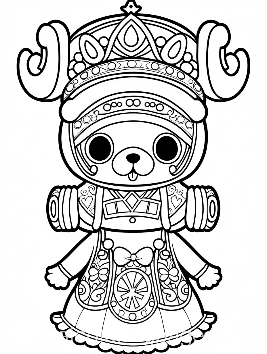 Tony-Tony-Chopper-as-a-Princess-Fun-Coloring-Page-for-Kids