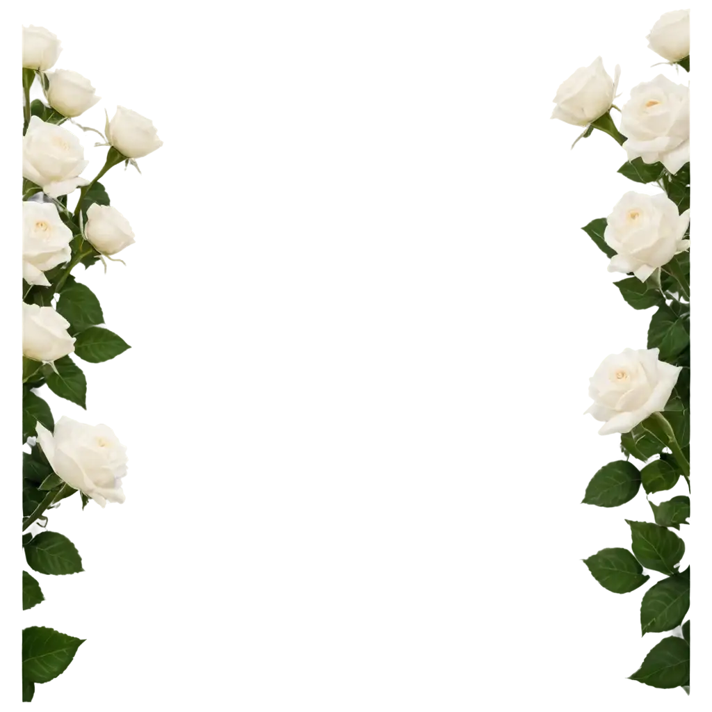 Elegant-White-Rose-Border-PNG-for-Seamless-Design-Integration