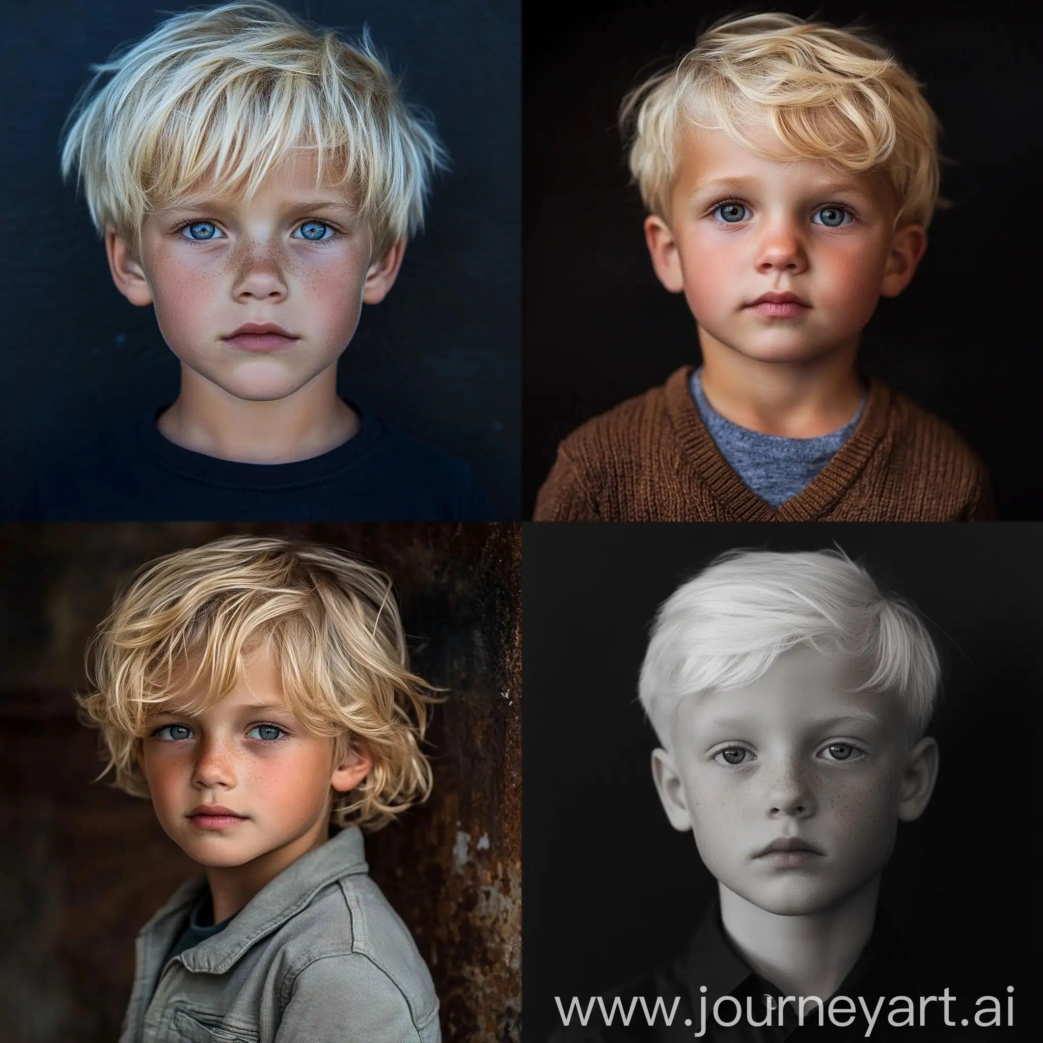 Blond-Boy-Kid-Portrait-with-Modern-Design-Elements