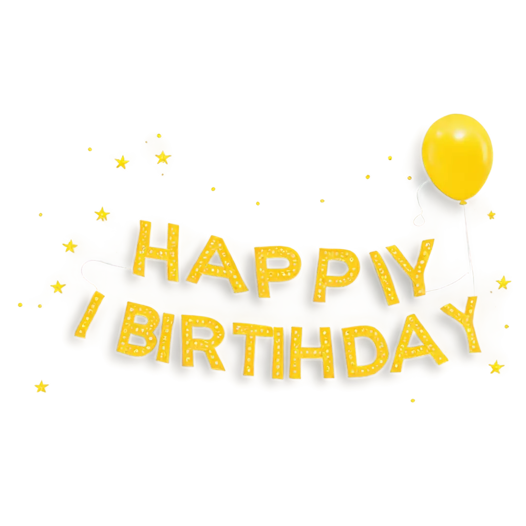 Happy-Birthday-Yellow-PNG-Sign-with-Music-Stickers-for-Men-Perfect-for-Celebrations-and-Custom-Designs