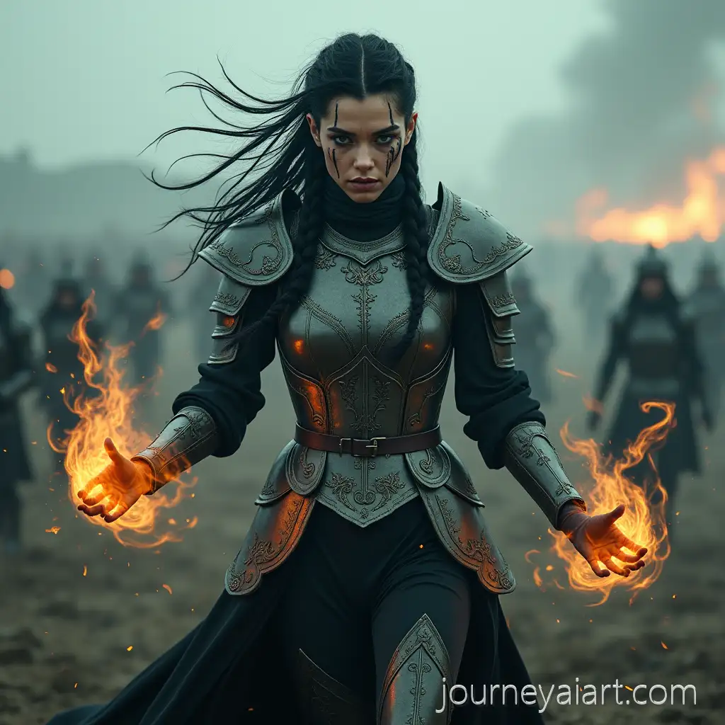 Furious-Elven-Mage-Channeling-ElementFurious-elven-mage-battleal-Magic-in-Chaotic-Battlefield