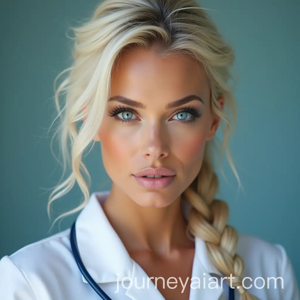 Stylized-Carmen-Electra-as-a-Nurse-with-Light-Hair-and-Bright-Blue-Eyes