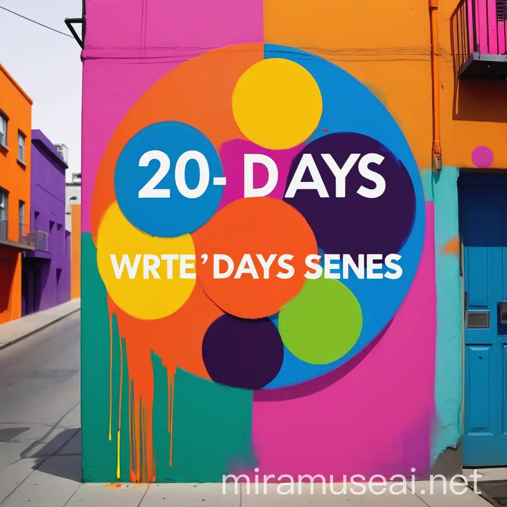 Vibrant Street Art Poster Featuring 20 DAYS20 SERIES