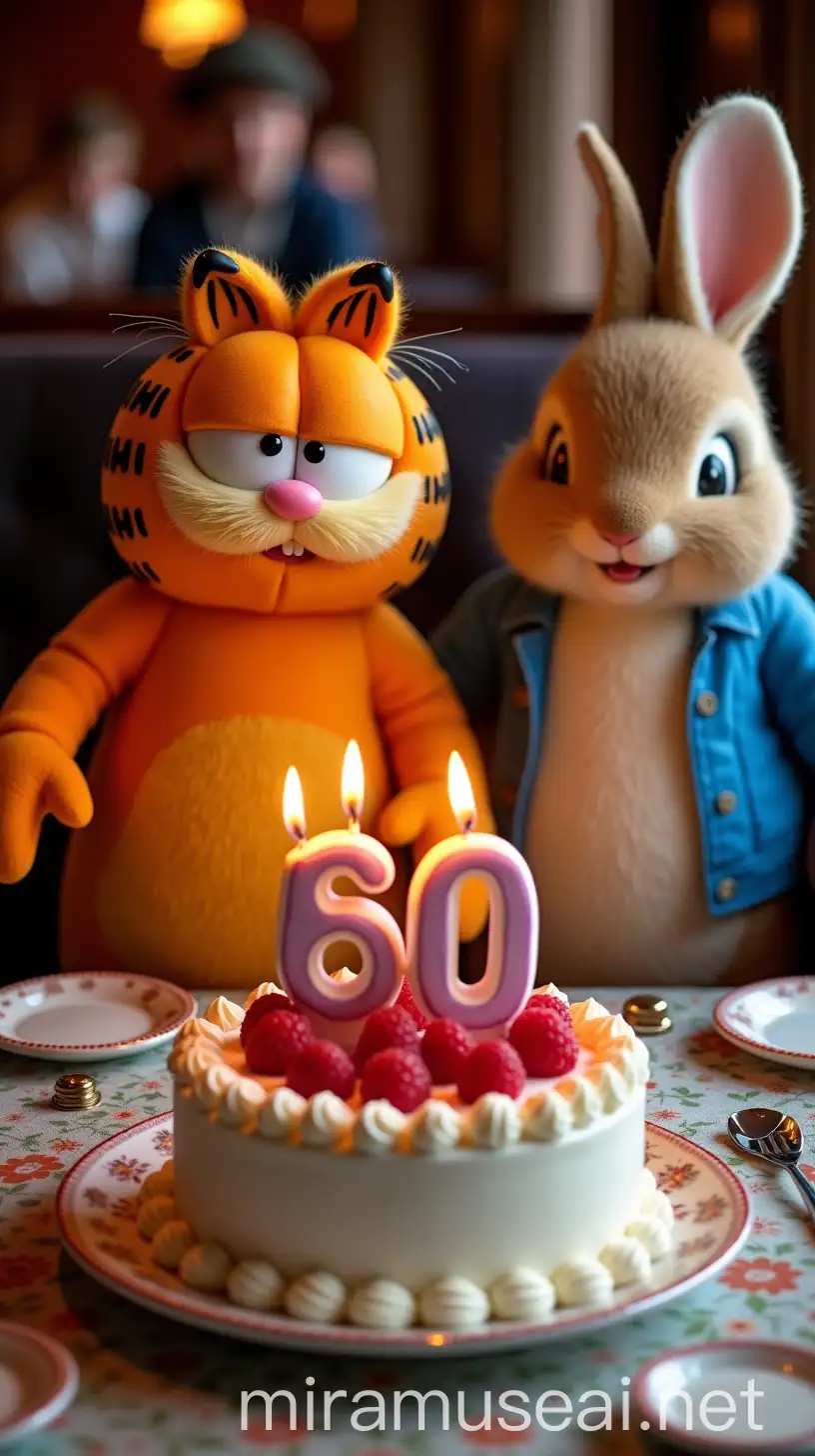 Luxurious Train Carriage Birthday Celebration with Garfield and Peter Rabbit